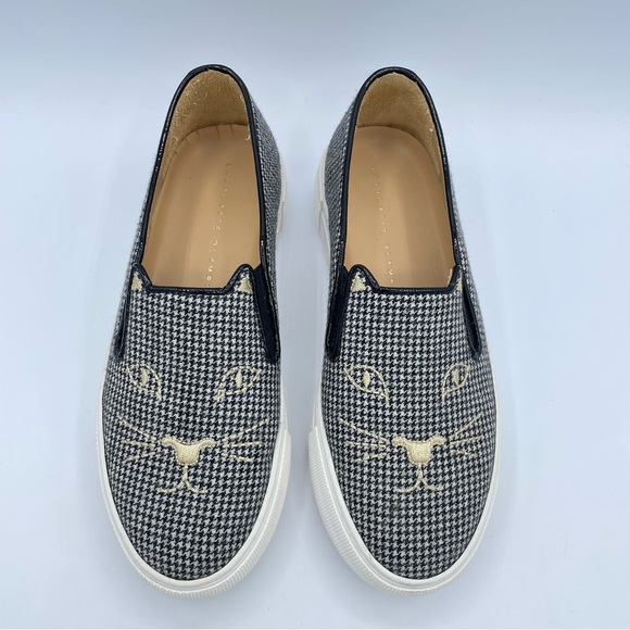Charlotte Olympia Cool Cats Houndstooth Sneakers 36 - Picture 6 of 16